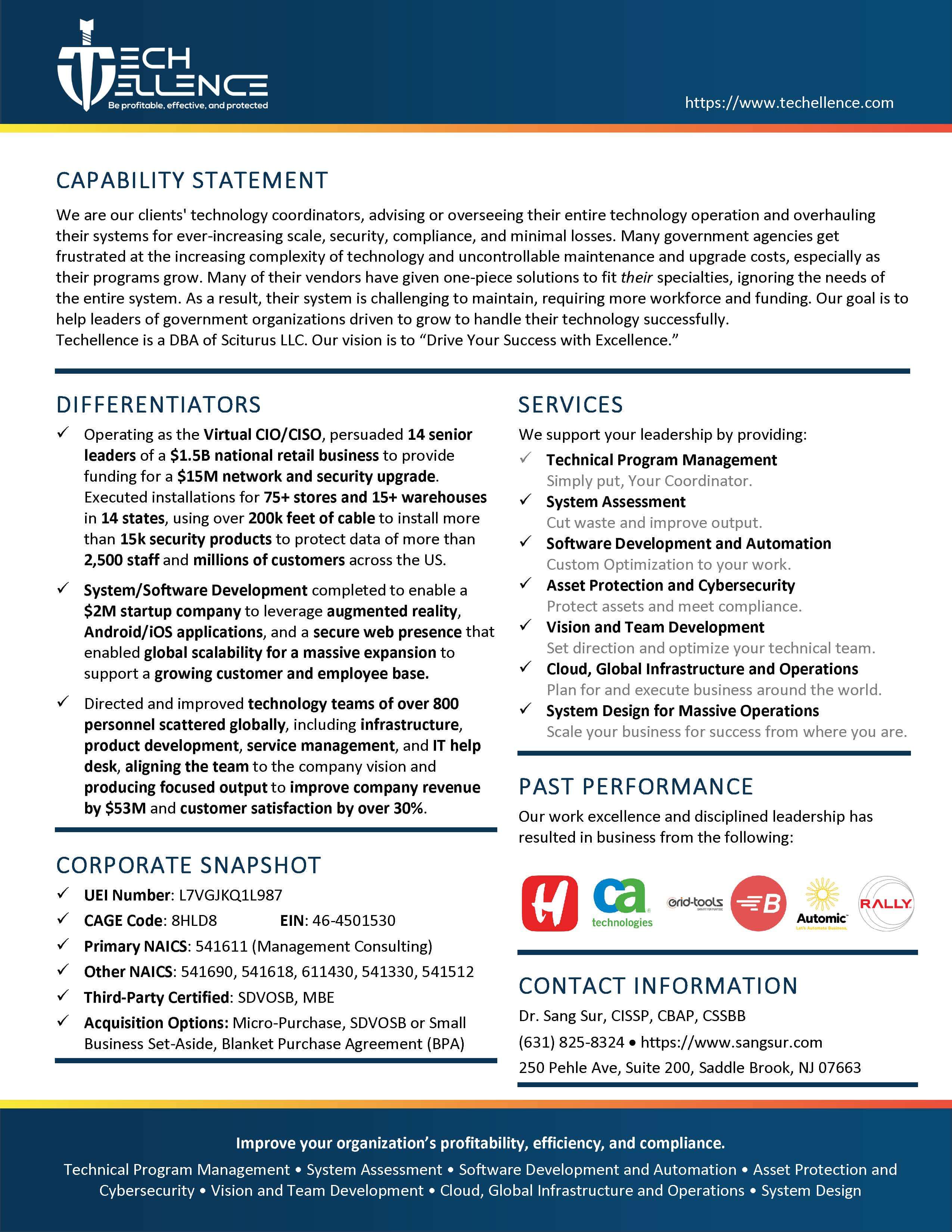 Techellence - Capability Statement